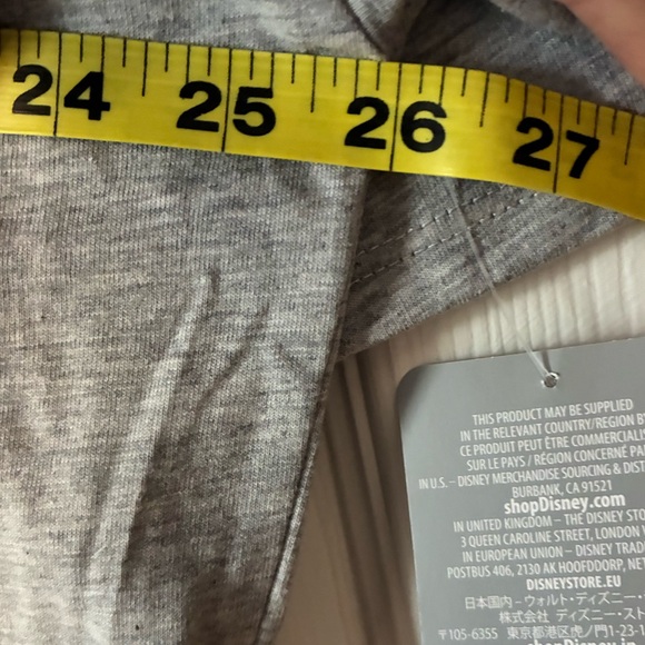 NWT Disneyland Heather Gray Oversized Cropped Tee Sz M - Picture 7 of 7